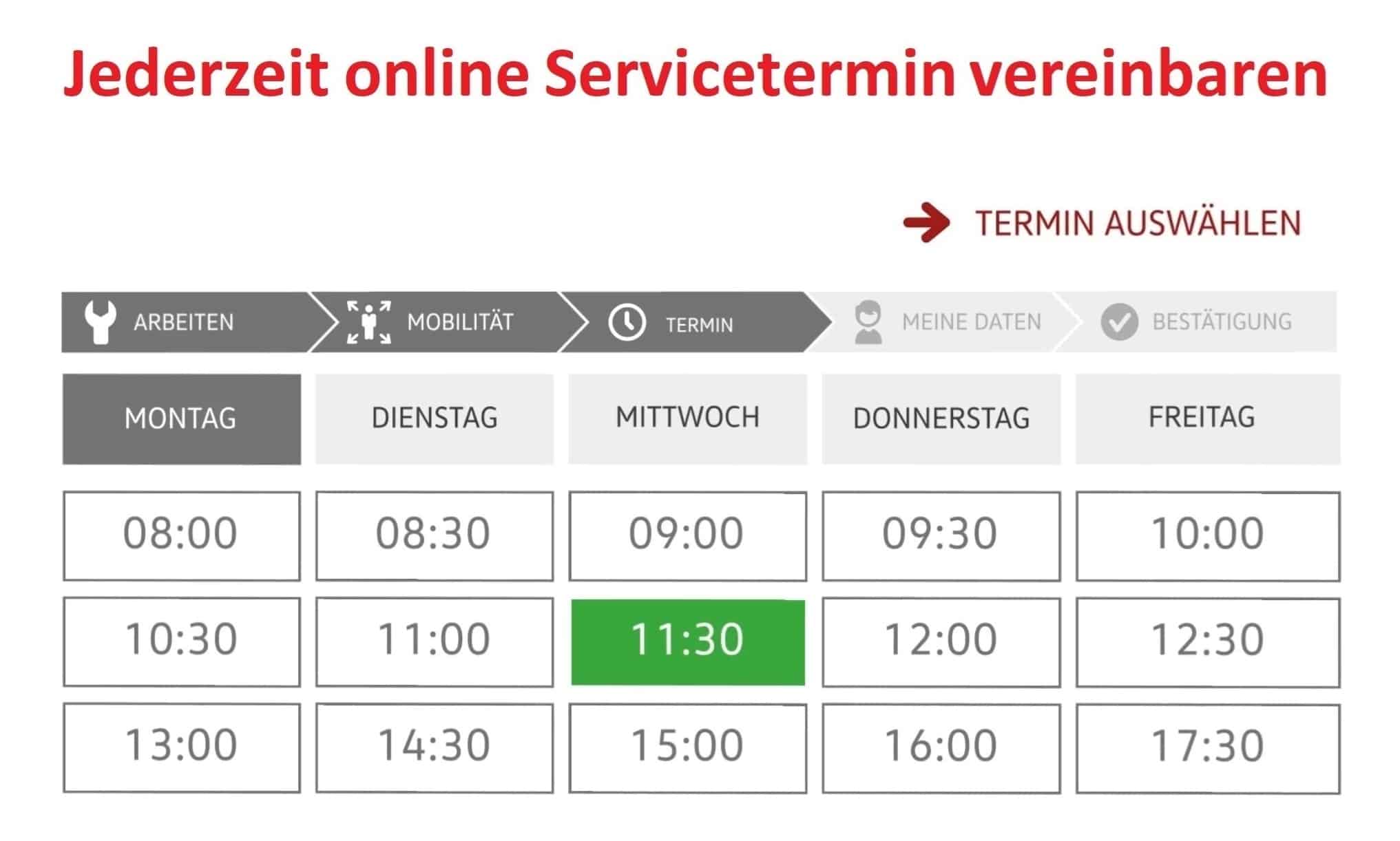 Online Werkstatt Termin Online Servicetermin vereinbaren